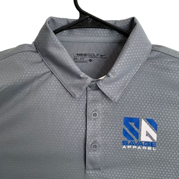 Nike Other - Nike Golf Dri Fit Savage Apparel Golf Polo Men's Size‎ S Gray Blue Polyester